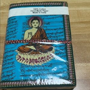 ( 0384) Blue Handmade Paper Journal with Buddha Design
